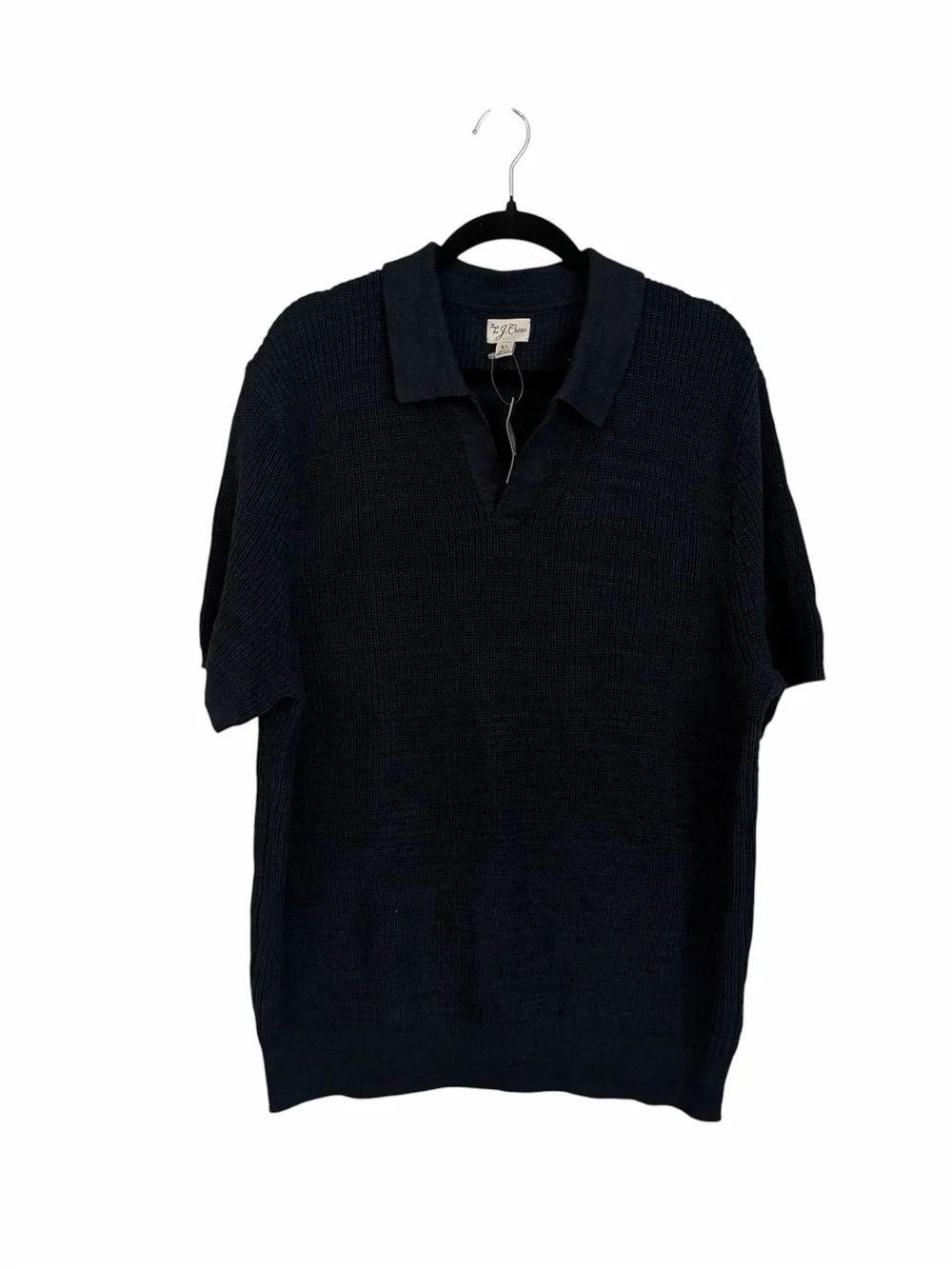 J. Crew Men’s Knit Short Sleeve Linen Cotton Blend Johnny Collar Polo Sz XL NWT